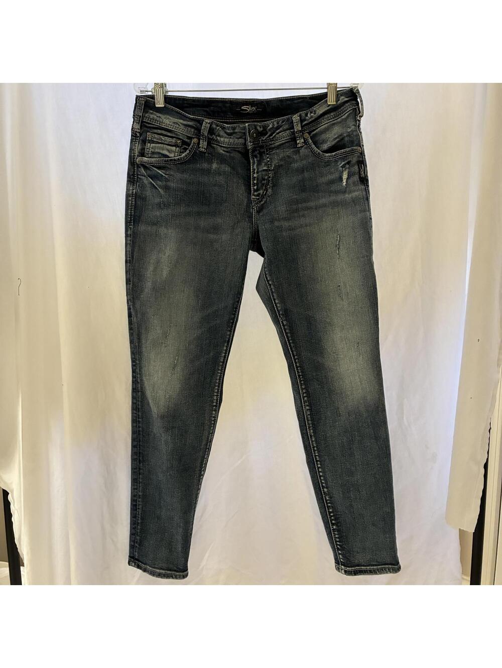 Silver Jeans Womans Sz W30/L27 Sam Mid-Rise Boyfriend Relaxed Fit Denim Jeans